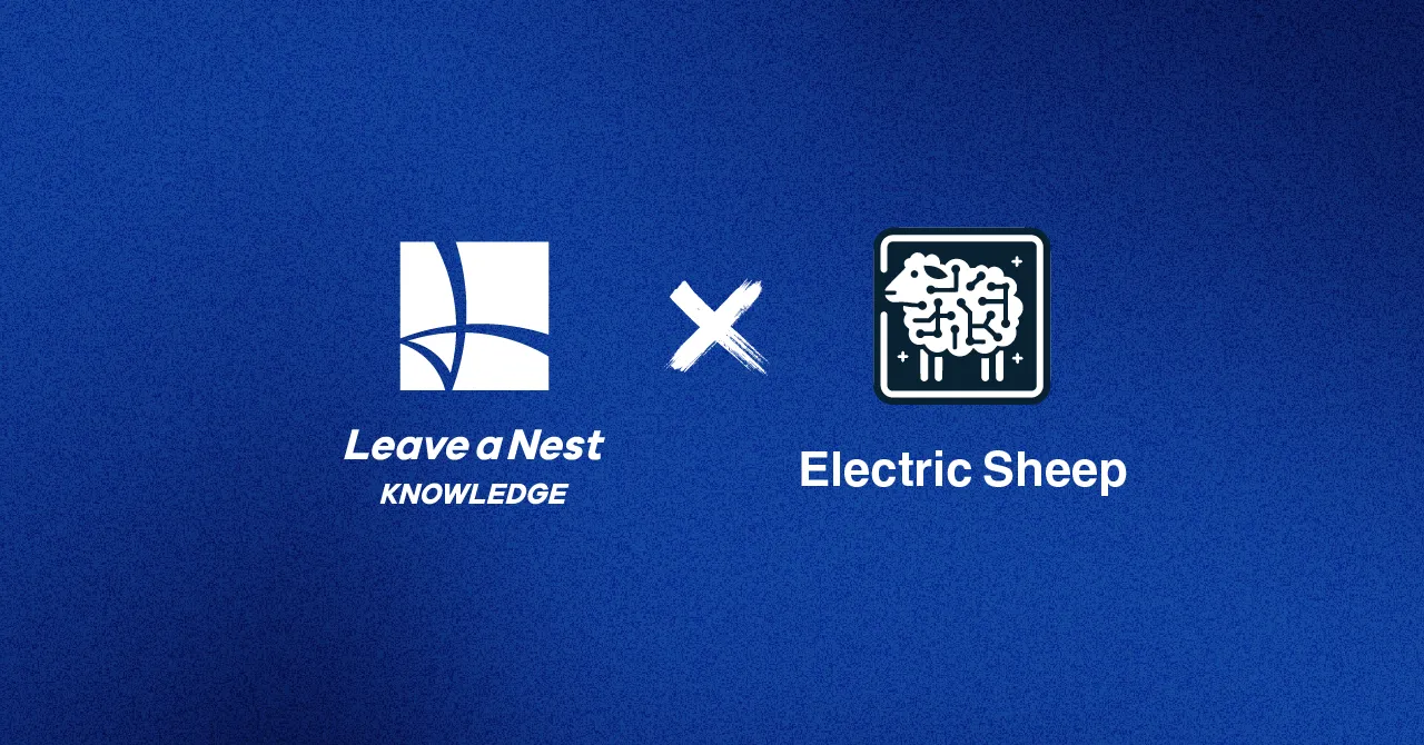 株式会社リバネスナレッジと株式会社エレクトリック・シープの業務提携を示すロゴ